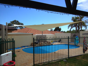 Shade Sail over pool